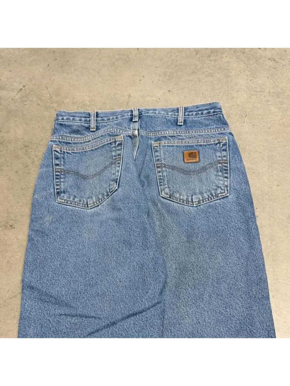Carhartt B155 DST Jeans Mens 32x30 Fleece Lined Heavyweight Workwear Distressed